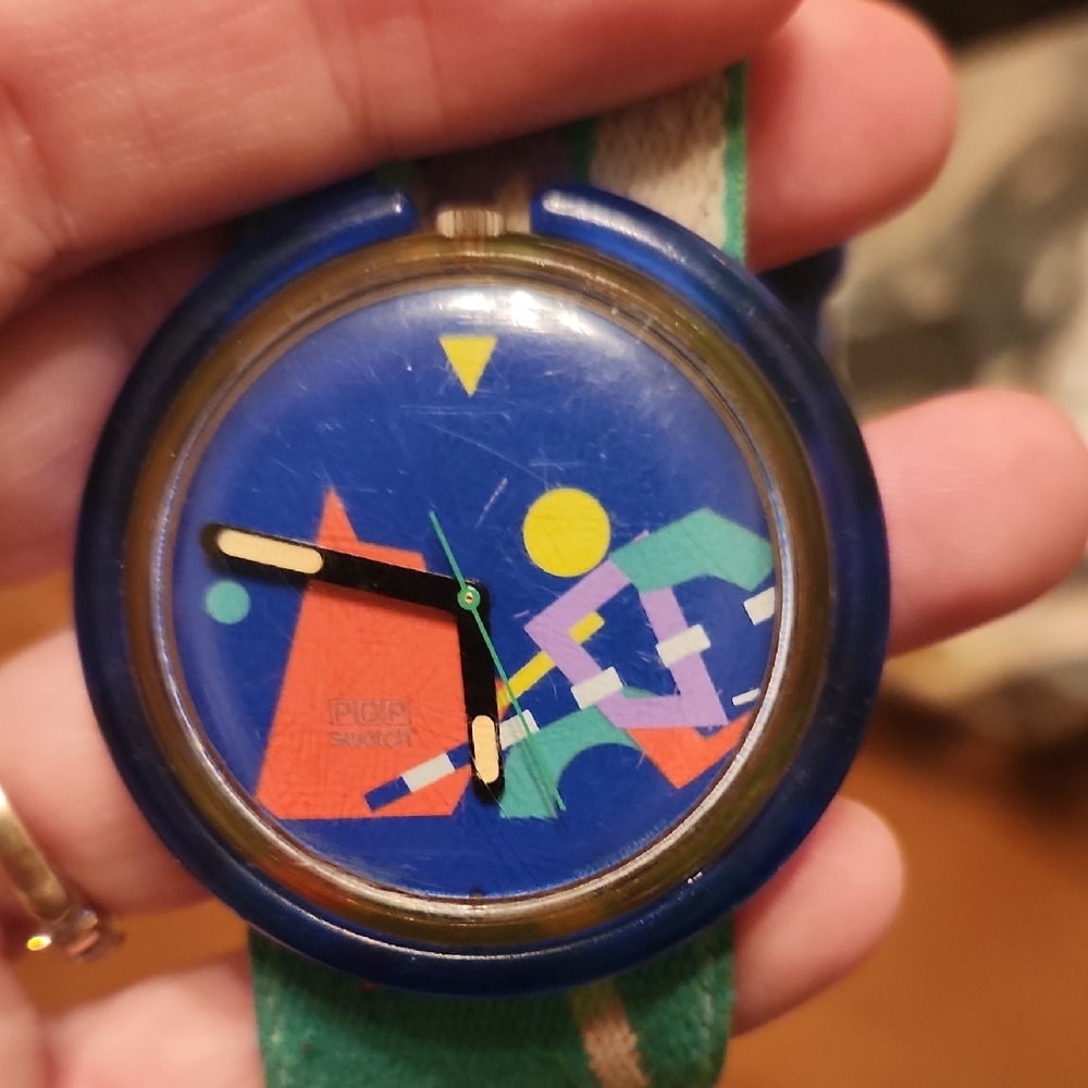 Swatch Pop Art Watch with Blue and Orange‎